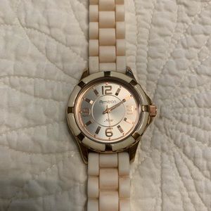 Armitron gold and white watch